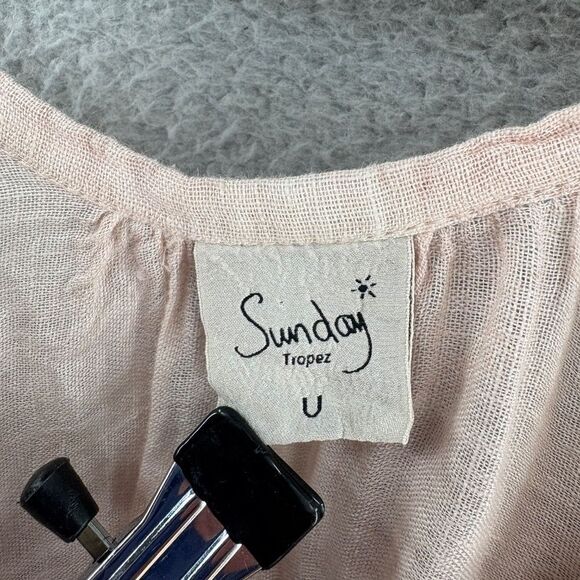 SUNDAY St. Tropez Julia Linen Embroidered Dress - Picture 8 of 8